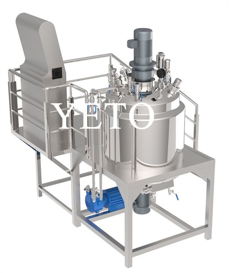 100L Fixed Vacuum Vacuum Emulsifier Mixer Machine Homogenised Milk Machine